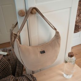 Milotte Crossbody válltáska - bézs bársony