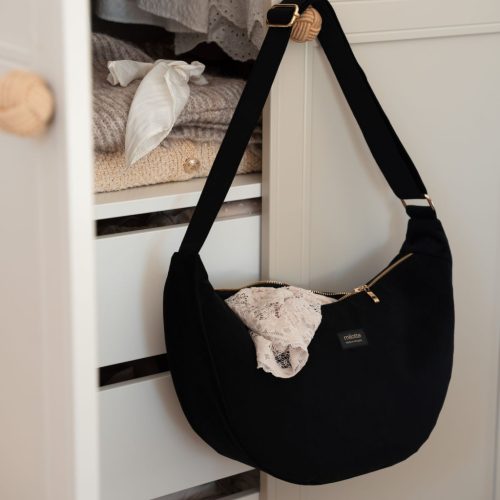 Milotte Crossbody válltáska - fekete bársony