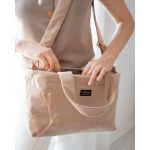 Milotte mini mommy bag- bézs bársony