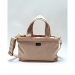 Milotte mini mommy bag- bézs bársony