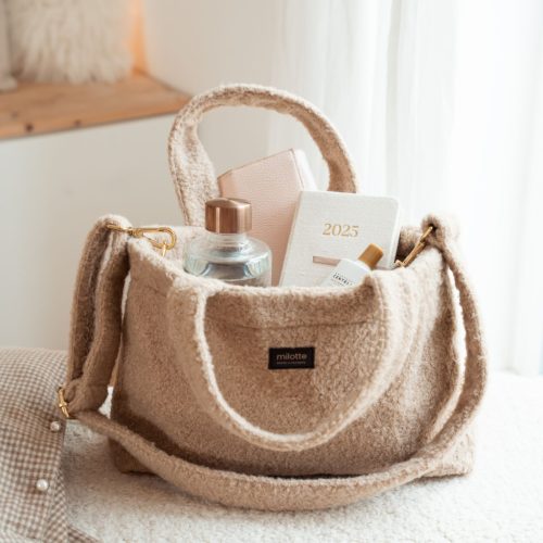 Milotte mini mommy bag- bézs teddy