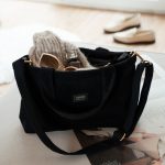 Milotte mini mommy bag- fekete bársony