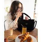 Milotte mini mommy bag- fekete bársony