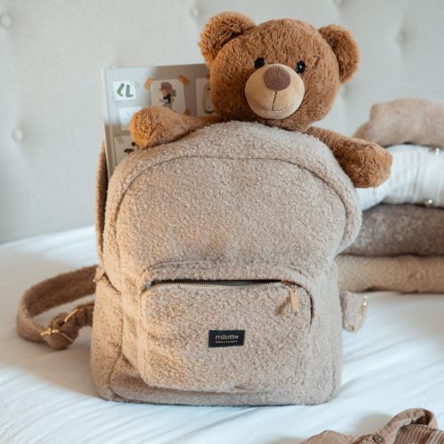 Milotte nagy hátizsák - bézs teddy